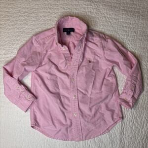 Polo Ralph Lauren Little Boys Oxford Shirt Size 5 Pink Heavyweight Flesh Pony